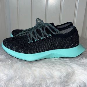 Allbirds Tree Dasher black /aqua Women 9.5 comfortable and cute colors😍